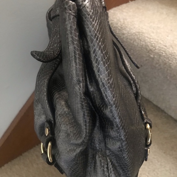 Gianni Bini Large Metallic Handbag with Gold-tone Hardware - Picture 3 of 11